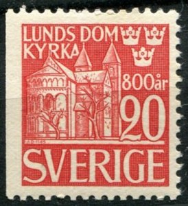 Sweden Sc#373 MNH, 20o red, Lund- Cathedral (1946)