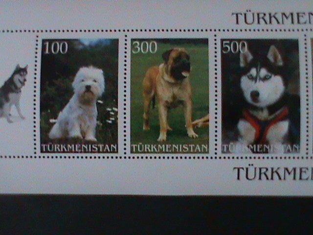 TURKMENISTAN-WORLD FAMOUS LOVELY BEAUTIFUL DOGS  -MNH-SHEET-VERY FINE