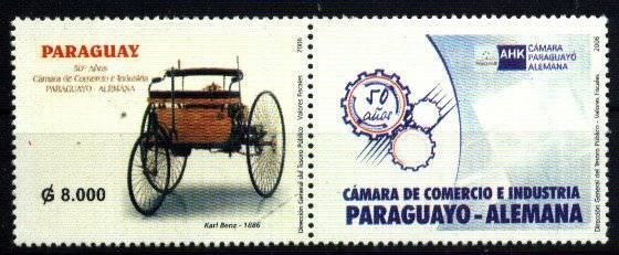 PARAGUAY 2006, PARAGUAY-GERMANY COMMERCE ASOCIATION  CARS Mi 4986 Yv 2949 MNH