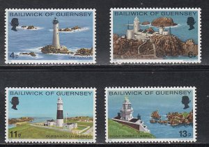 Guernsey # 131-134, Lighthouses. Mint LH