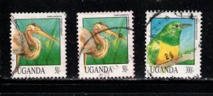 UGANDA Scott # 1066, 1071 Used - Birds