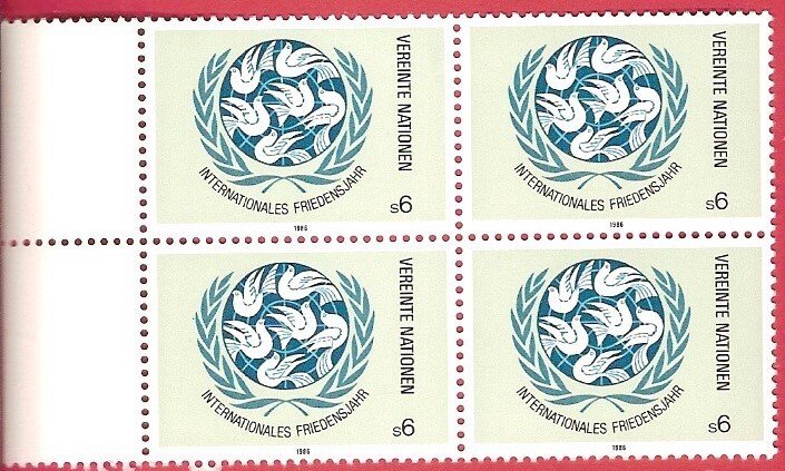 1985 United Nations Vienna International Peace Year  SC# 64-65 Mint