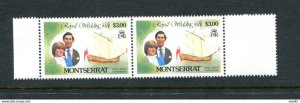 Montserrat 1981 Royal Wedding Inverted Watermark Pair MNH 14340