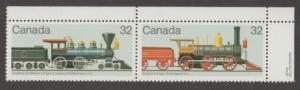 Canada Scott #1036-1037 Train Stamp - Mint NH Pair