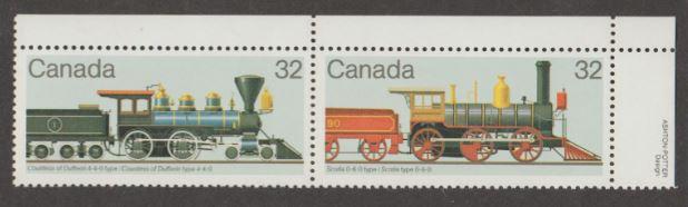 Canada Scott #1036-1037 Train Stamp - Mint NH Pair