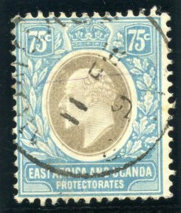 K.U.T. 1908 KEVII 75c grey & pale blue very fine used. SG 42. Sc 39.