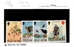 Isle of Man, Postage Stamp, #126-129 Mint NH, 1978 Viking, Bird (AB)