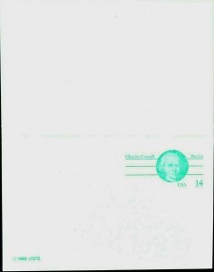 UY36 Reply Postal Card mint not folded