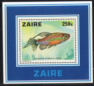 Thematic stamps ZAIRE 1978 FISH MS914 mint