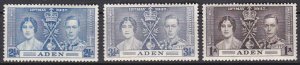 Aden Sc #13-15 Mint Hinged