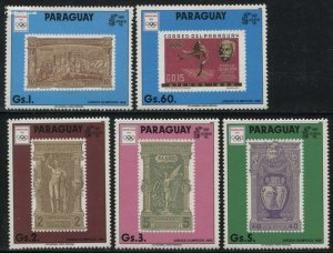 Paraguay 1990, Olympic game stamps 5v, MNH