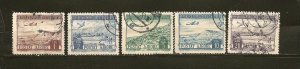 Albania SC#C55-C59 Airmail 1950 Stamps Used