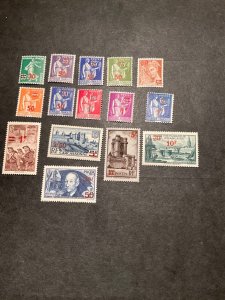 Stamps France Scott #400-14 h