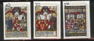 LIECHTENSTEIN Scott 671-673 MNH** 1979 stained-glass set