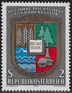 Austria #930 MNH Stamp - University of Agriculture Arms