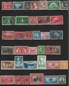 UNITED STATES - MINT & USED STAMPS LOT BACK OF BOOK PRESIDENTS PARKS