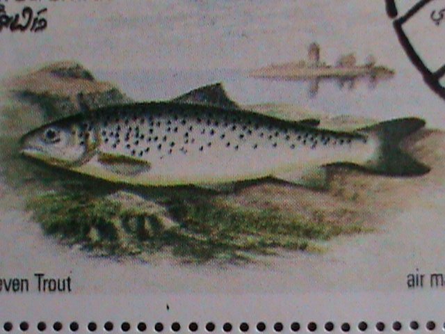 ​STATE OF OMAN STAMP-1972 BEAUTIFUL LOVELY RIVER FISHES: CTO-FULL SHEET VF