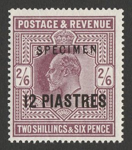 BRITISH LEVANT 1911 '12 PIASTRES' on KEVII 2/6. MNH **. RARE with CERTIFICATE.