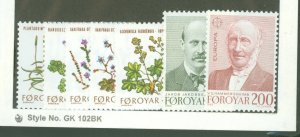 Faroe Islands #48-54  Single (Complete Set) (Flowers)