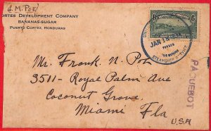 aa2644 - HONDURAS - POSTAL HISTORY- Paquebot COVER to the USA - 1934 Sea Mail