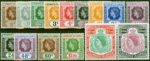 Leeward Islands 1954 Set of 15 SG126-140 V.F MNH (3)