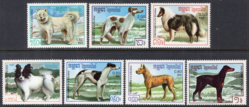 Cambodia 768-774 Dogs MNH VF