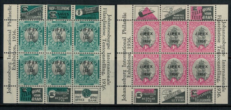 South Africa #72-3*  CV $10.75  Souvenir sheets