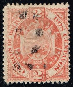 Bolivia #41 Coat of Arms; Used (2.25)