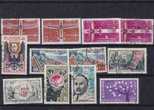 france 1962 mounted mint  and used stamps  ref r14278