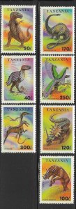 Tanzania 1994 Prehistoric Animals Sc 1217-1223 MNH A927