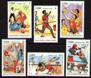 CUBA Sc# 3198-3203  BARCELONA OLYMPICS Boxing  CPL SET of 5    1990  used cto