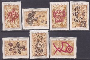 Cuba 1507-13 MNH OG 1970 Speleological Society 30th Anniversary Petroglyphs