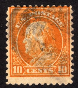 1917, US, 10c, Used, Benjamin Franklin, Sc 510