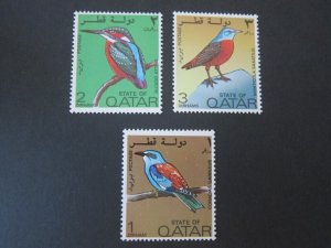 Qatar 1972 Sc 279-81 bird set MNH