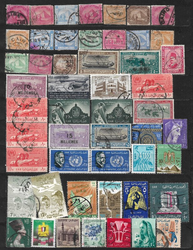 COLLECTION LOT OF 51 EGYPT 1888+ STAMPS CLEARANCE