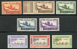 Ivory Coast Scott C6-C13 Unused H-LHOG - 1942 Air Post Set - SCV $11.15