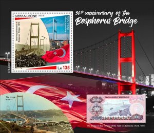 SIERRA LEONE - 2023 - Bosphorus Bridge - Perf Souv Sheet - Mint Never Hinged