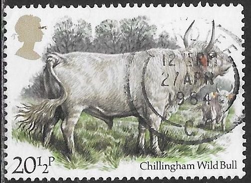 Great Britain 1045 Used - Cattle - Chillingham Wild Bull - SON