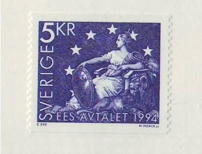 Sweden  Sc 2042 1994 European Econ Agreement stamp mint NH