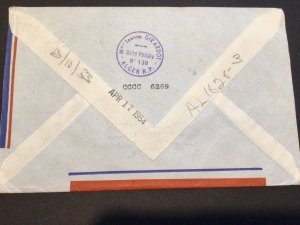 Algeria 1954 to United States stamps postal cover Ref 63183 