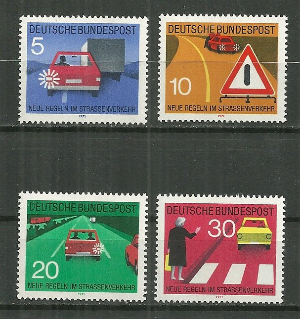 1971 Germany 1059-62 New Traffic Rules C/S MNH