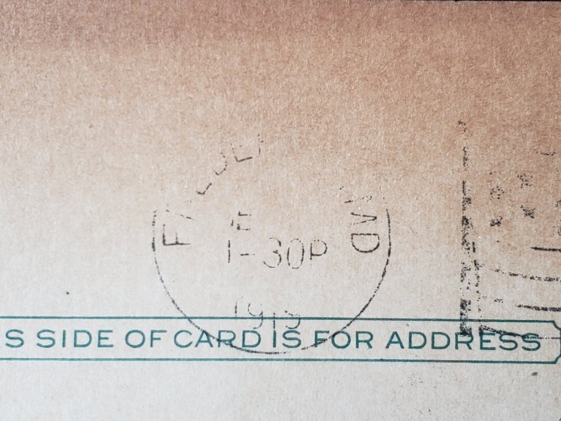 UX27. Jefferson, 1 cent, US Postal Cards.  Cancelled.VF cond.