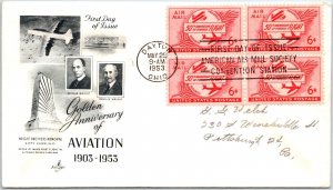 U.S. FD.C. GOLDEN ANNIVERSARY OF AVIATION & AMERICAN AIR MAIL SOCIETY CONV B(4)