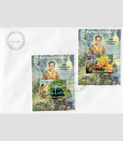 Sao Tome & Principe 2004 Butterflies Orchids Deluxe s/s Imperforated in 5 FDC