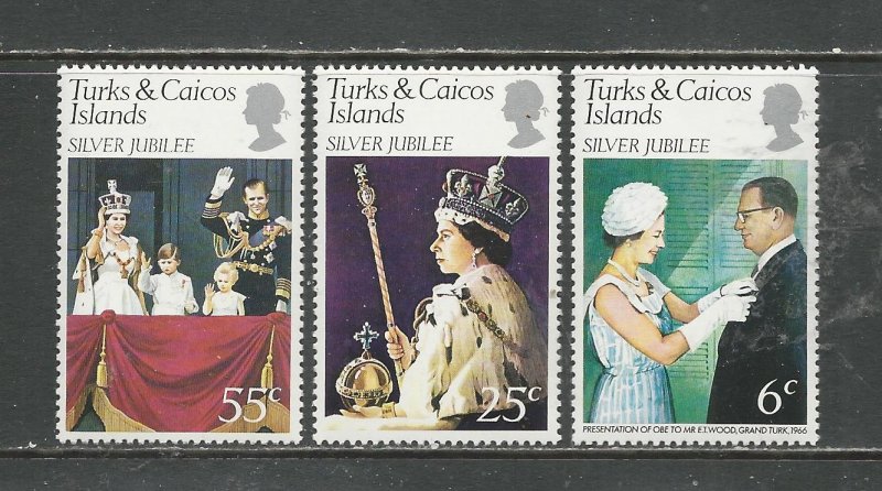 Turks & Caicos Islands Scott catalog # 321-323 Mint NH