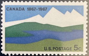 Scott #1324 1967 5¢ Canada Centenary MNH OG XF