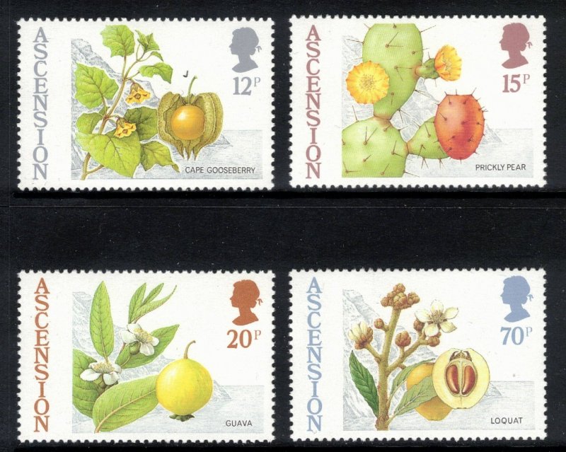 ASCENSION 1987 Edible Bush Fruits; Scott 416-19, SG 424-27; MNH