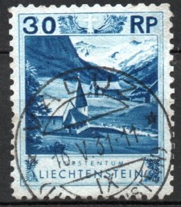 [AC] Liechtenstein 1930 Scott #99 *USED* VF Chapel at Steg