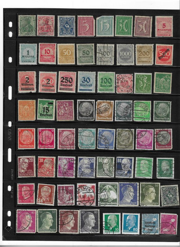 GERMANY COLLECTION ON STOCK SHEET, MINT/USED