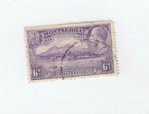 MONTSERRAT (MK4872)  # 81  VF-MH  6d   KGV /NEW PLYMOUTH & HARBOUR CAT VALUE $38